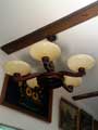 Holzlampe fünfarmig